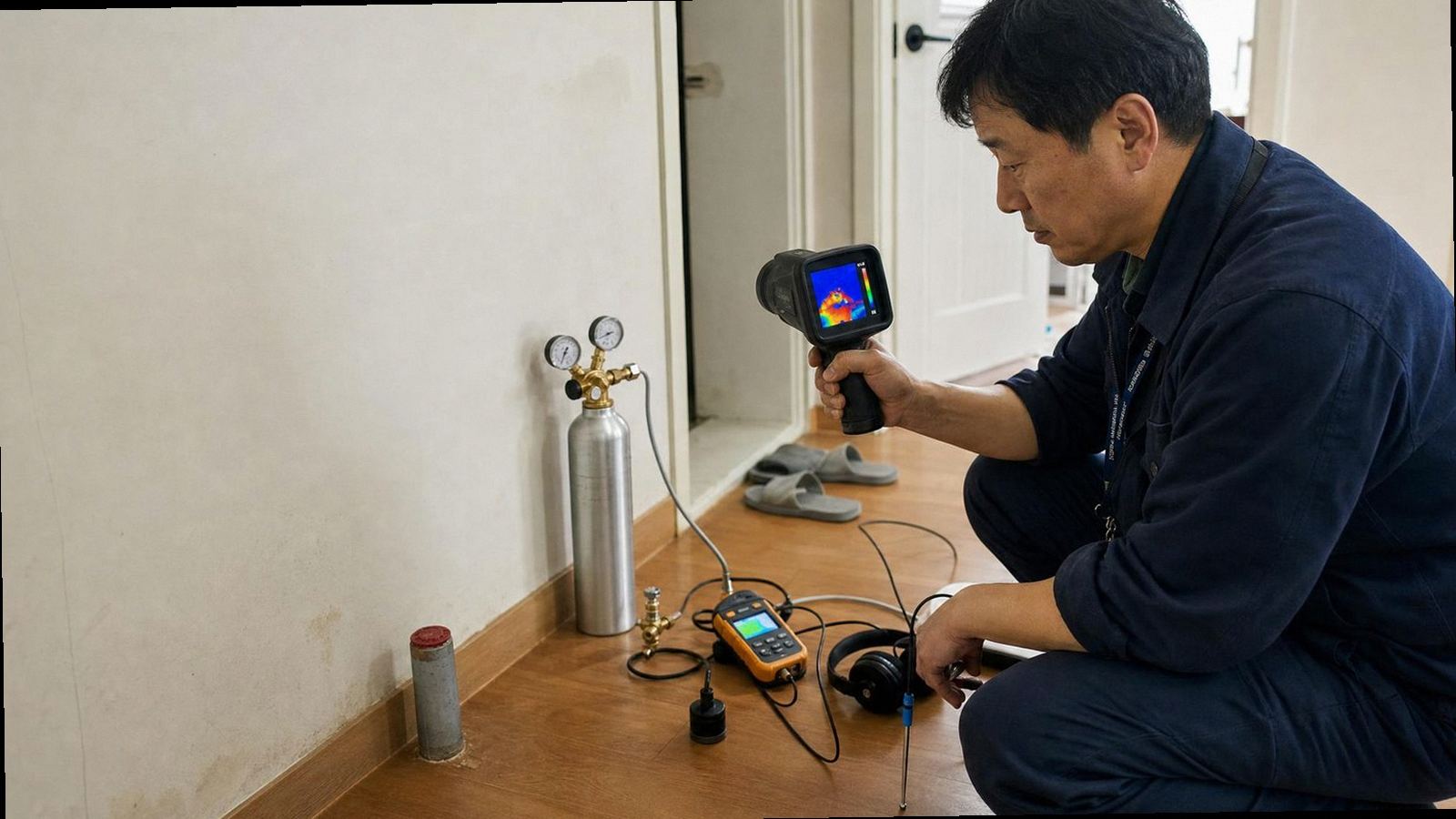청주시 상당구 누수탐지 현장 작업