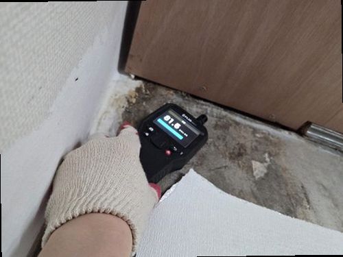 노원구 누수탐지 천장 누수 흔적과 수도계량기 별침을 확인하는 모습