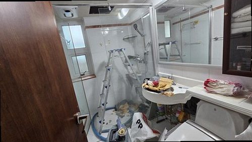 포천동 빌라 4층 욕실 아래 시공 후기 사진