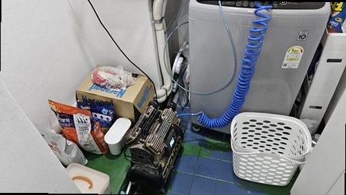 송파구 누수탐지 열화상 카메라와 청음 장비로 욕실 바닥 배관을 점검하는 현장