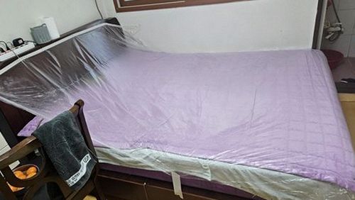 중원구 누수탐지 거실 천장 얼룩 점검 모습