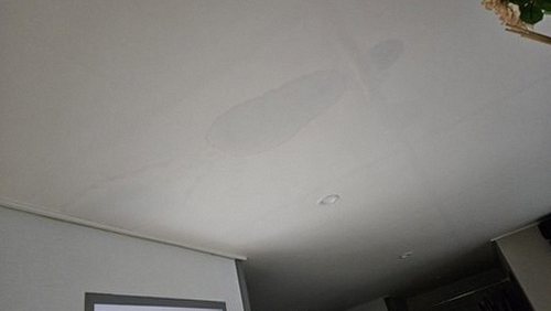 부평구 누수탐지 안방 천장 얼룩 위치와 배관 라인을 대조한 현장 도면