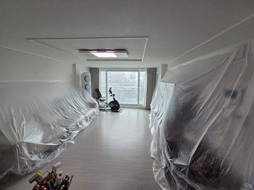 삼각산동 연립주택 4층 거실 천장 시공 후기 사진